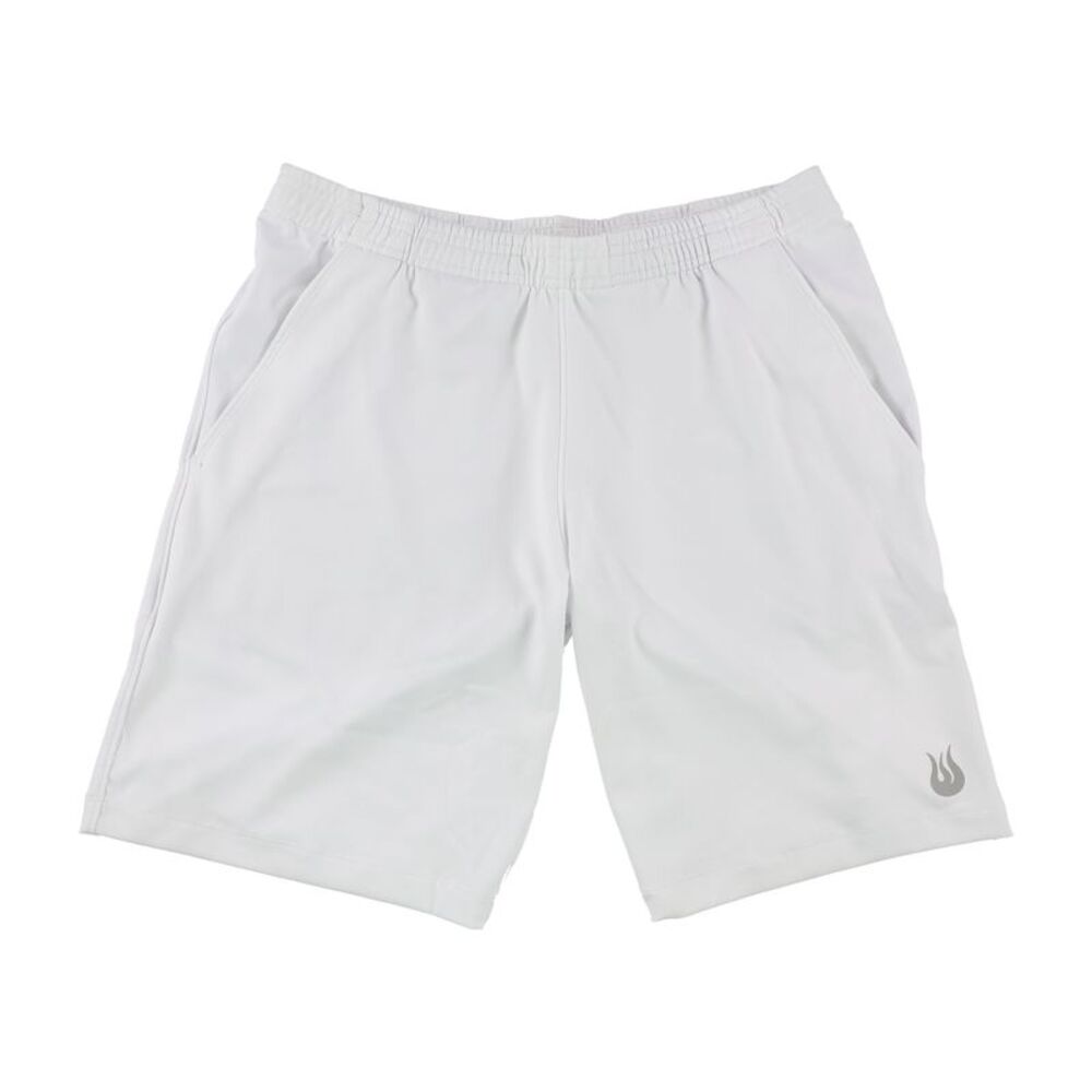 SOLFIRE Mens Legacy Knit Athletic Workout Shorts, White, M, DM
